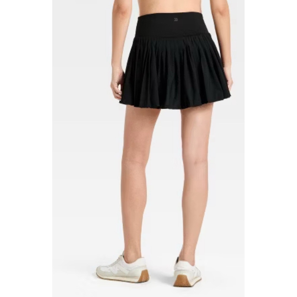 Pleated Black Athletic Skort L, Pockets Pickleball Skirt Tennis Golf Quick Dry - Picture 3 of 11